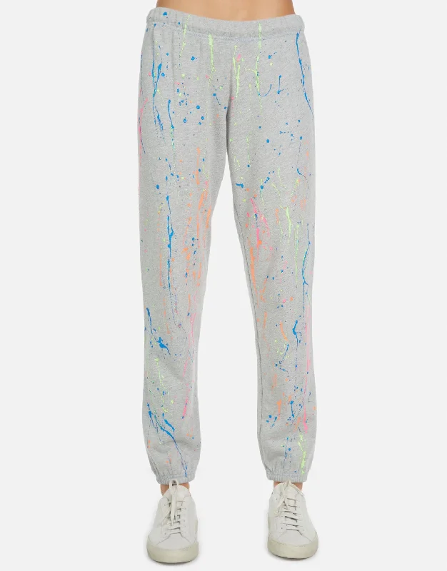 Bosley LE Grey Neon Splatter Sweatpant