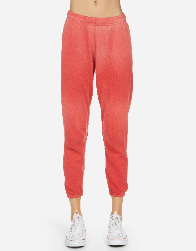 Nate LE Crop Sweatpant Faded Brick