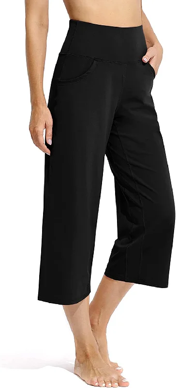 FashionSierra - Promover Women's Capri Pants Wide Leg Yoga Crop Pants