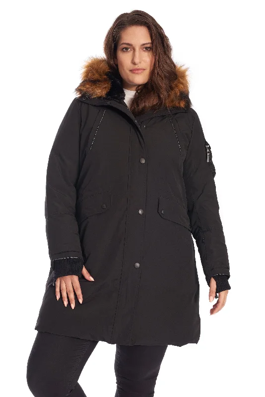 LAURENTIAN PLUS | WOMEN'S VEGAN DOWN (RECYCLED) LONG PARKA (PLUS SIZE)