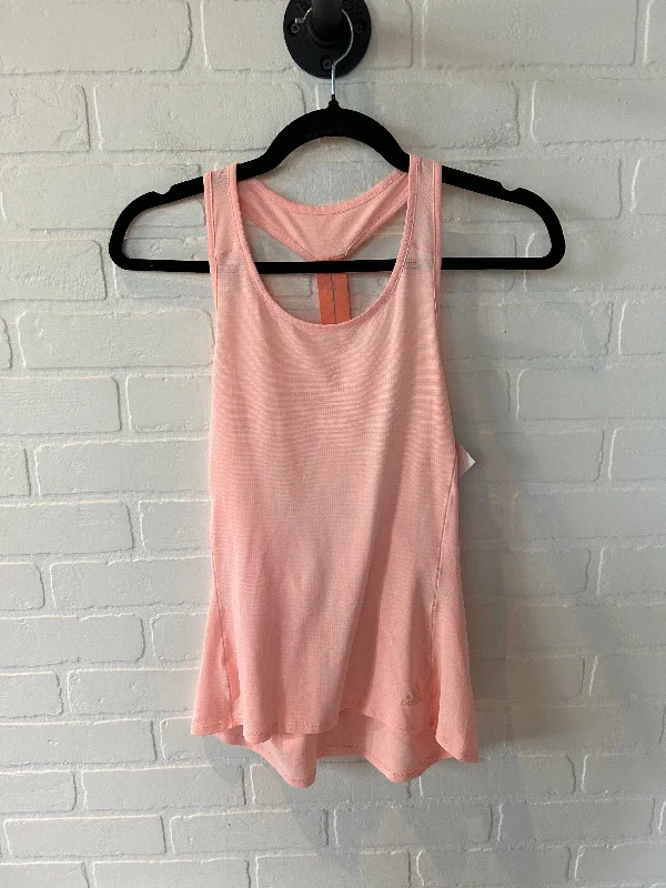 Athletic Tank Top By Adidas In Peach, Size: M