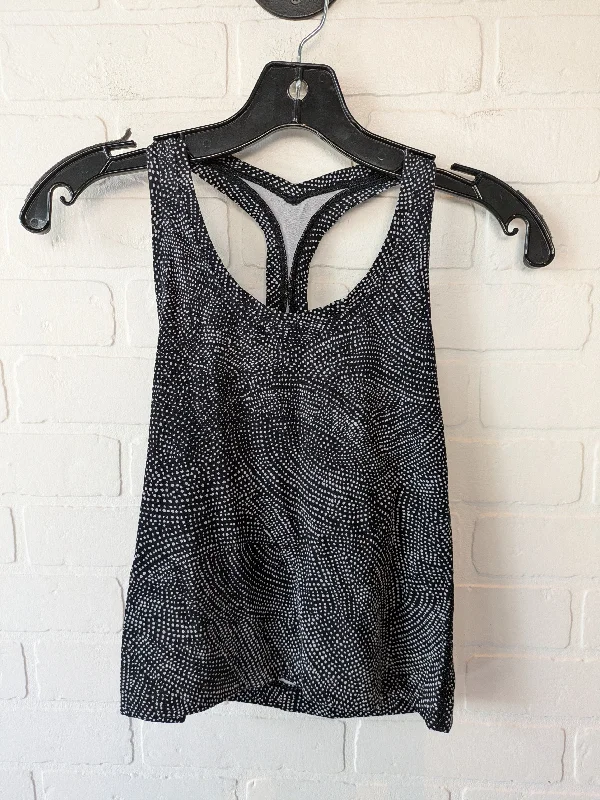 Athletic Tank Top By Lululemon In Black & White, Size: S