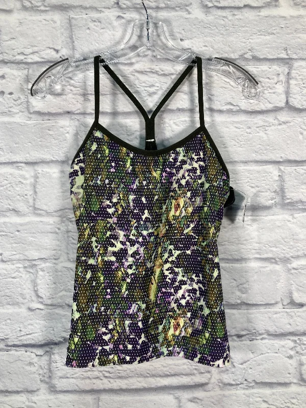 Athletic Tank Top By Lululemon In Green & Purple, Size: M