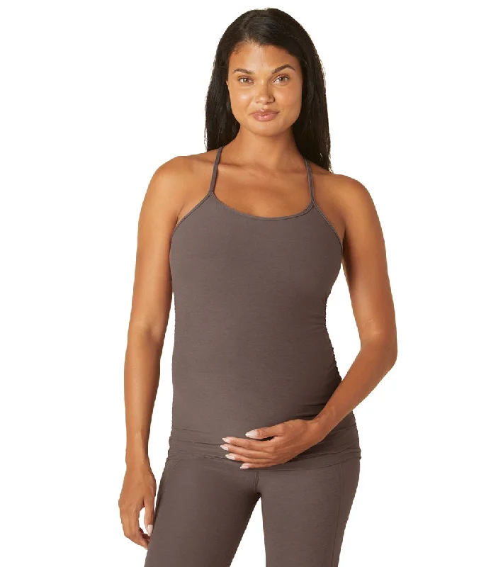 Beyond Yoga Maternity Spacedye Slim Racerback Tank Woodland Heather