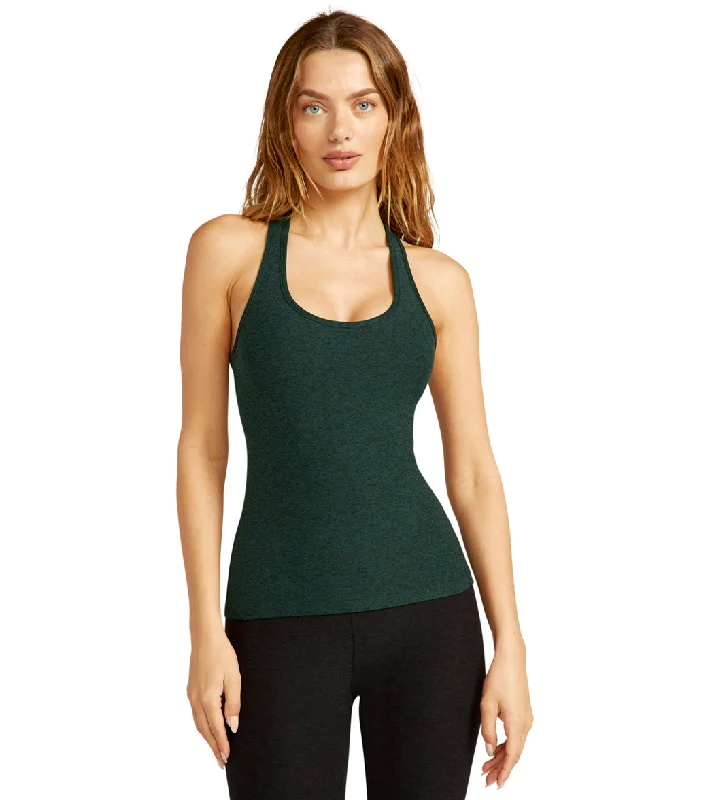 Beyond Yoga Spacedye Step Up Racerback Tank Midnight Green Heather