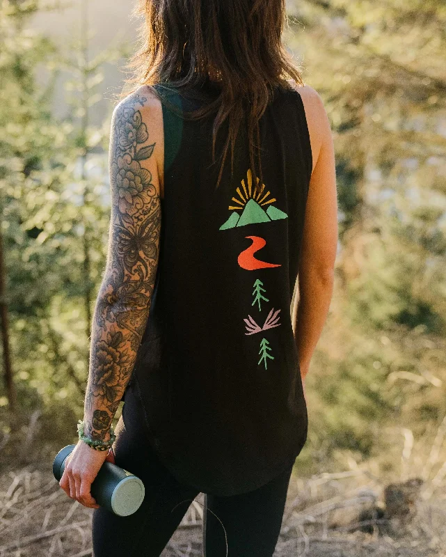 Breezy Recycled Active Tank Top - Black