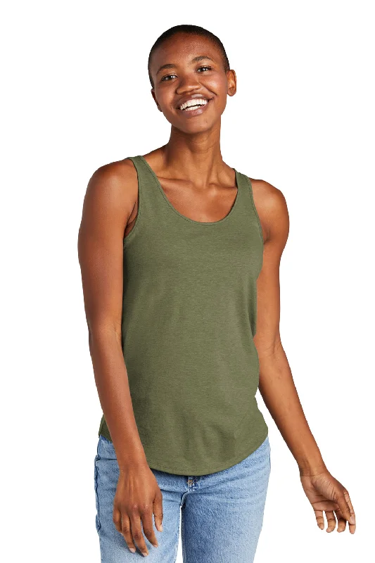 District Womens Perfect Tri Relaxed Tank Top - Military Green Frost