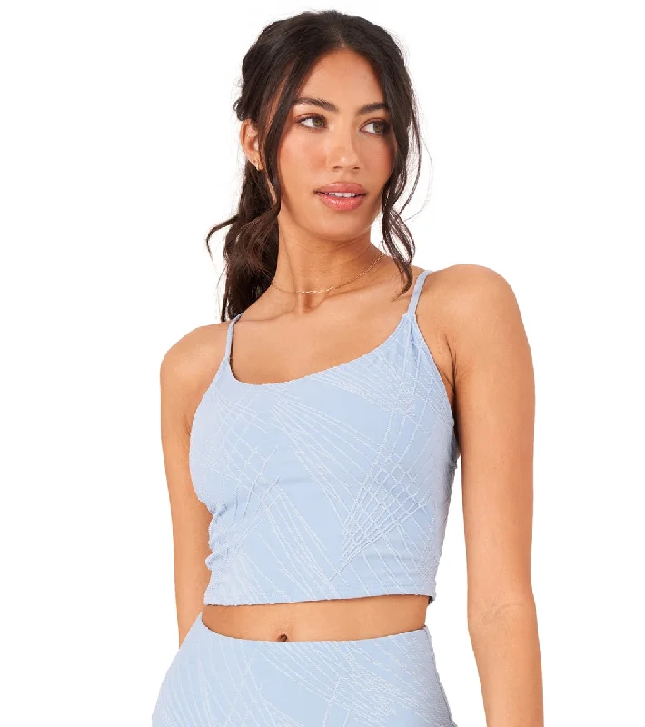 Onzie Belle Cami Yoga Crop Blue Fog Selenite