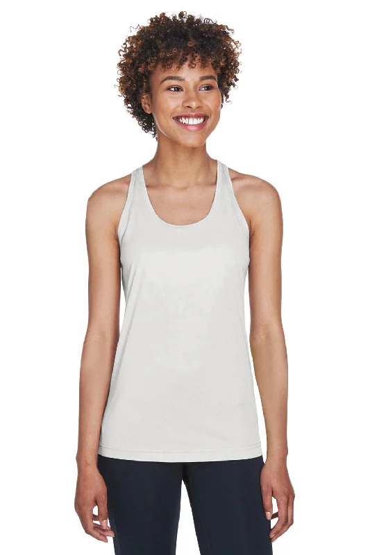 Team 365 Womens Zone Performance Moisture Wicking Tank Top - Silver Grey