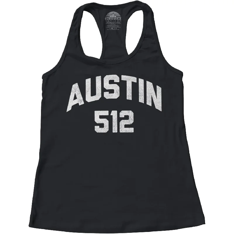 Women's Austin 512 Area Code Racerback Tank Top