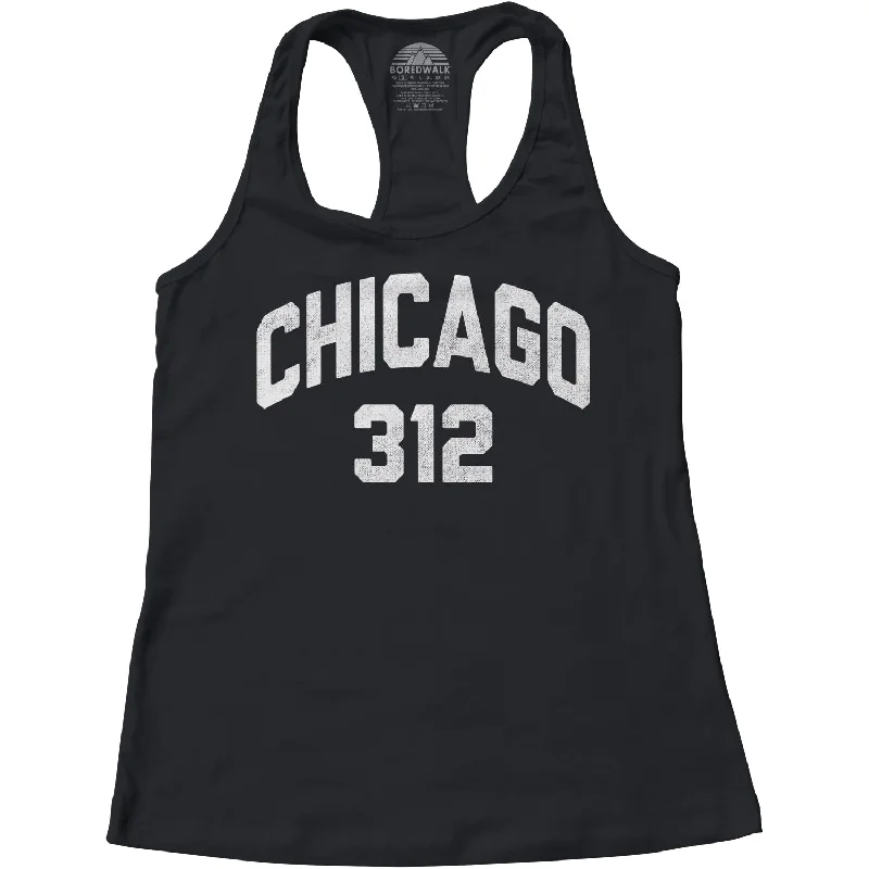 Women's Chicago 312 Area Code Racerback Tank Top