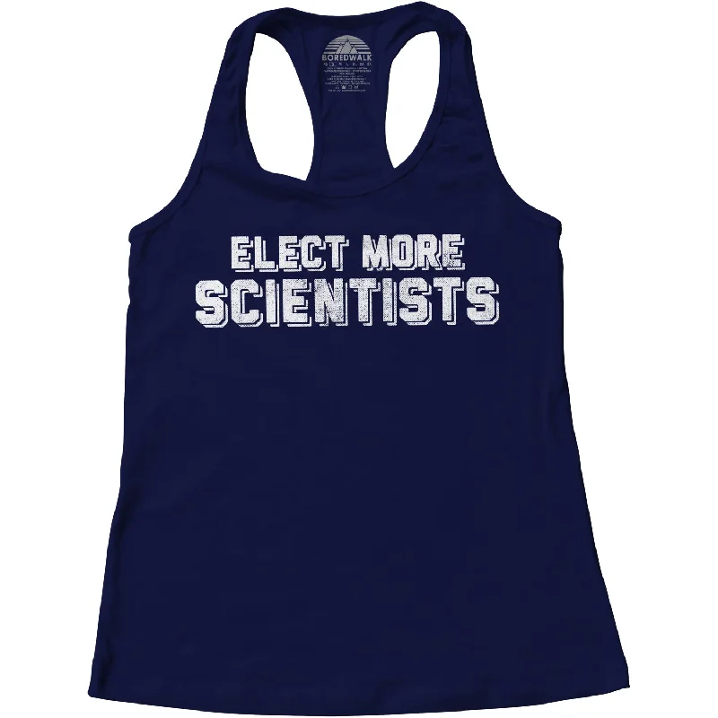 Women's Elect More Scientists Racerback Tank Top