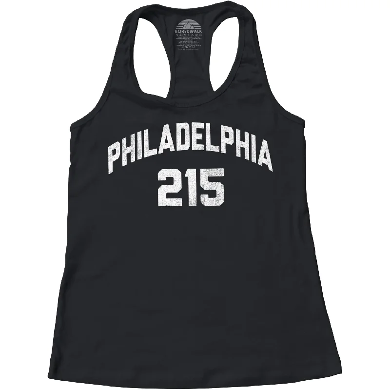 Women's Philadelphia 215 Area Code Racerback Tank Top