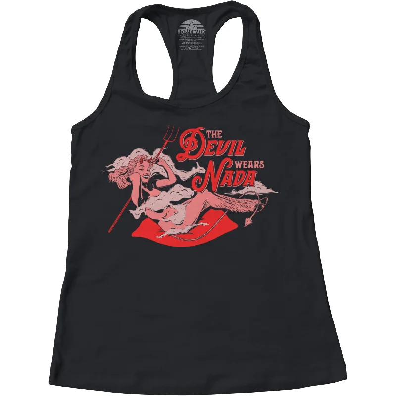 Women's The Devil Wears Nada Racerback Tank Top