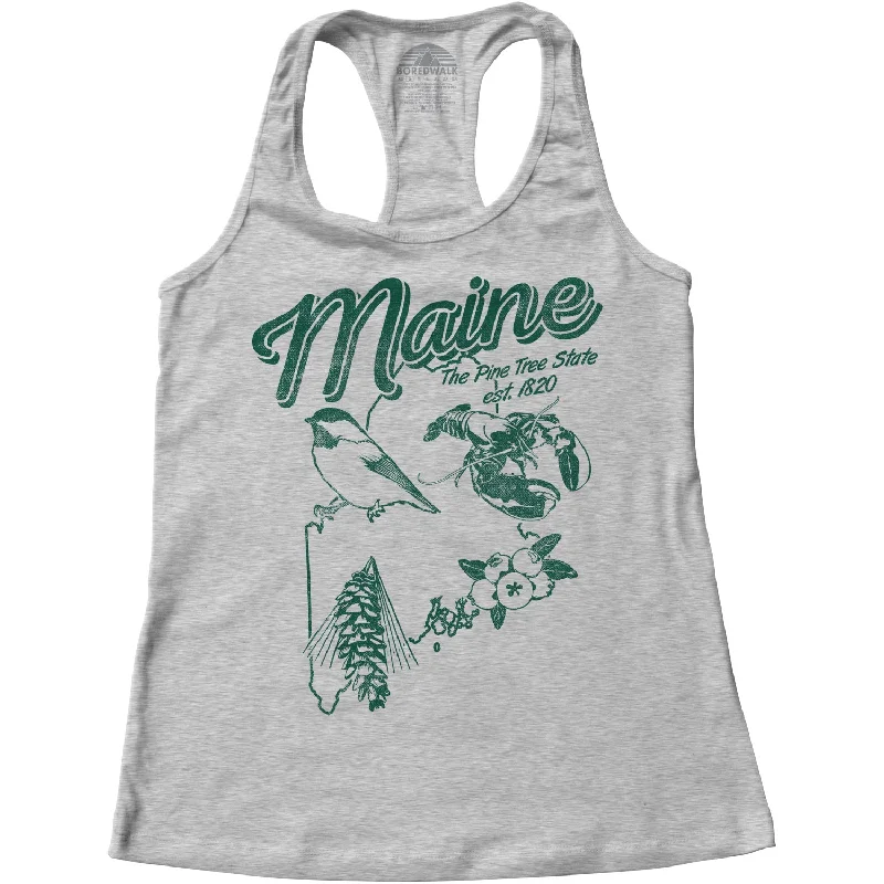 Women's Vintage Maine Racerback Tank Top