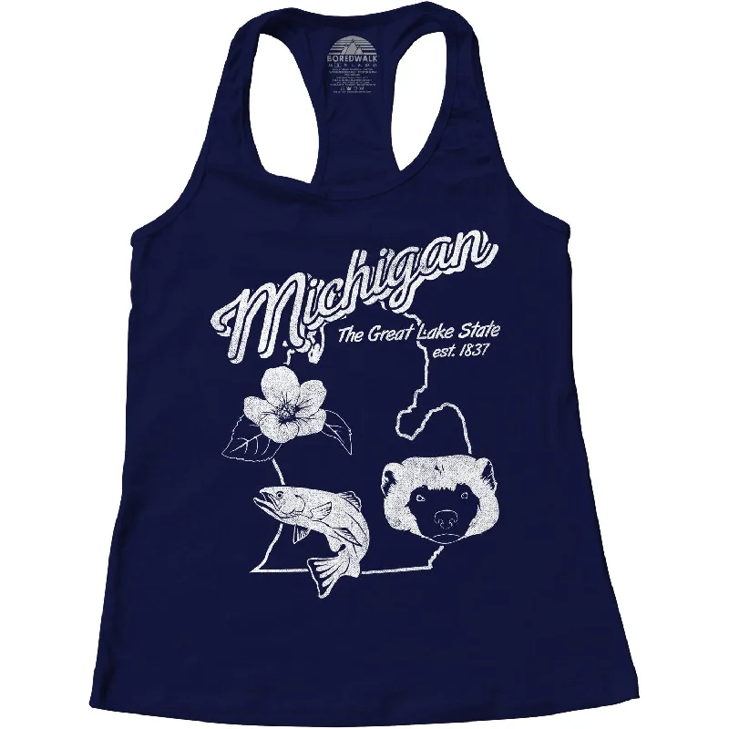 Women's Vintage Michigan State Racerback Tank Top