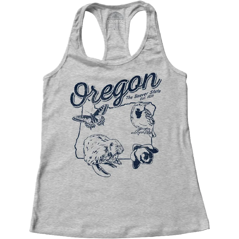 Women's Vintage Oregon Racerback Tank Top