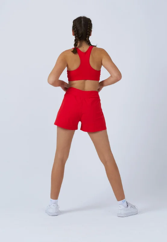 Advantage Tennis Shorts mit Ballhalter, rot