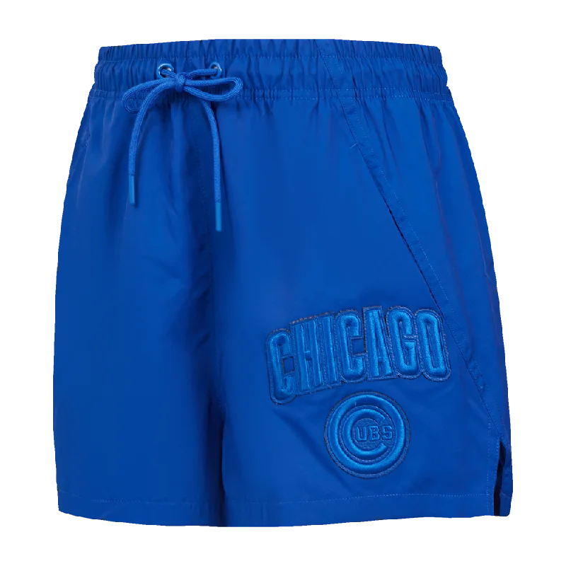 MLB CHICAGO CUBS TRIPLE TONAL WOMEN'S WOVEN SHORT (ROYAL BLUE)