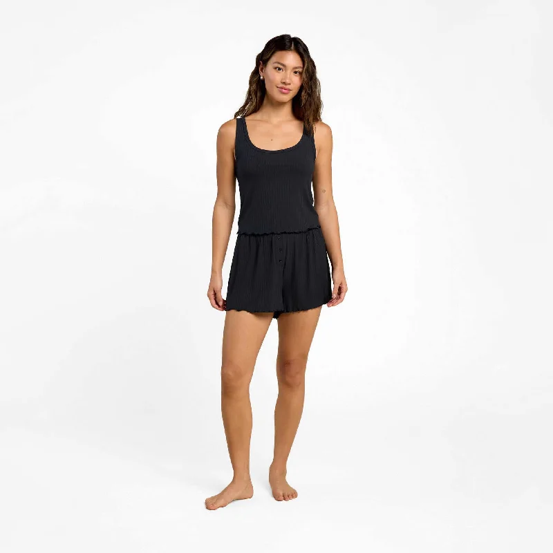 Mini Rib Cheeky Short | Black