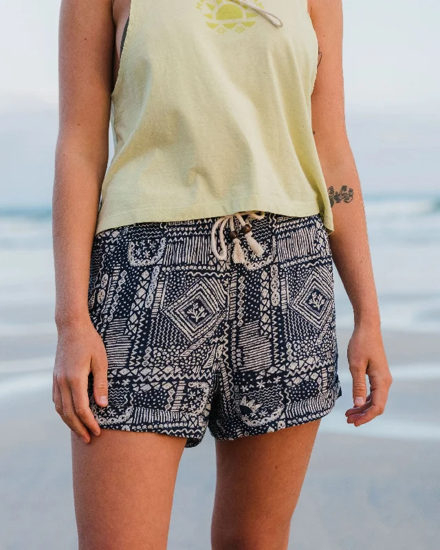 Santosa Woven Shorts - Vintage Patchwork Navy