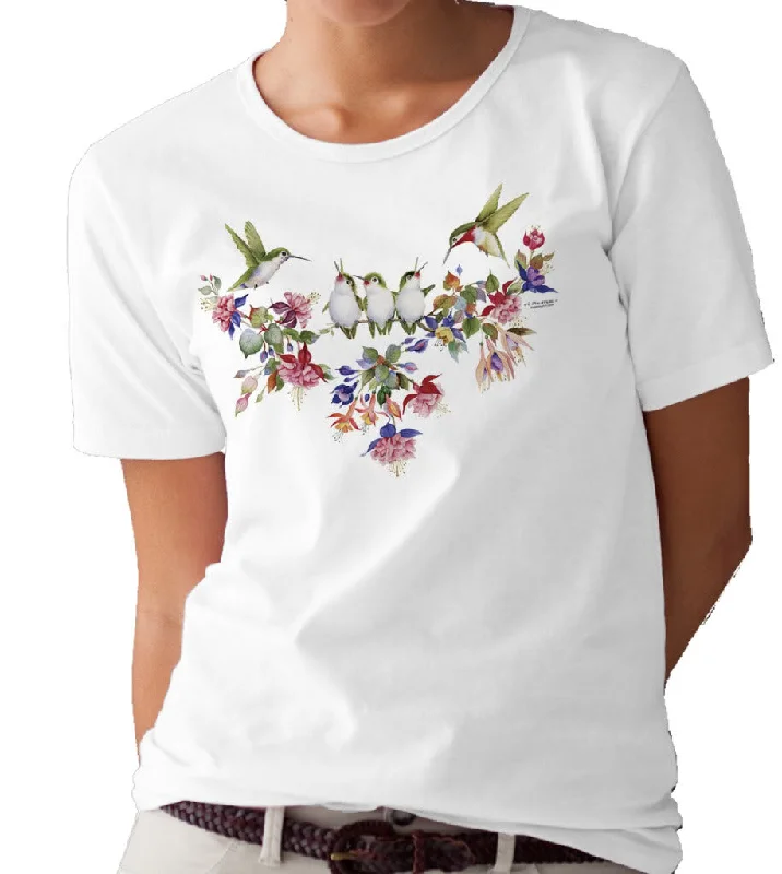 Hummingbird Family T-shirt/tee by Valerie Pfeiffer