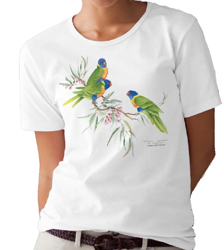 Lorikeets T-shirt/tee by Valerie Pfeiffer