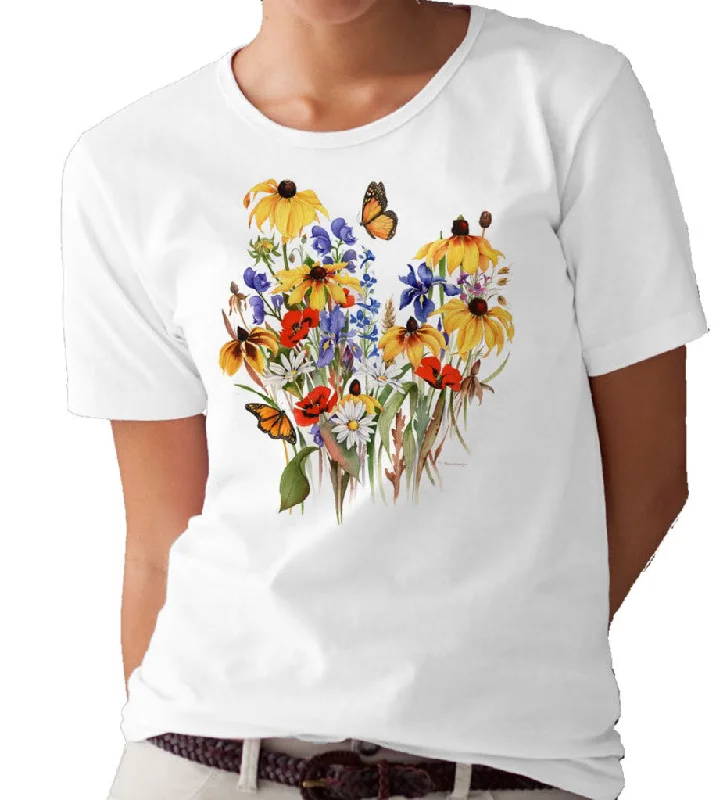 Nature's Garden and Butterflies T-shirt/tee by Valerie Pfeiffer