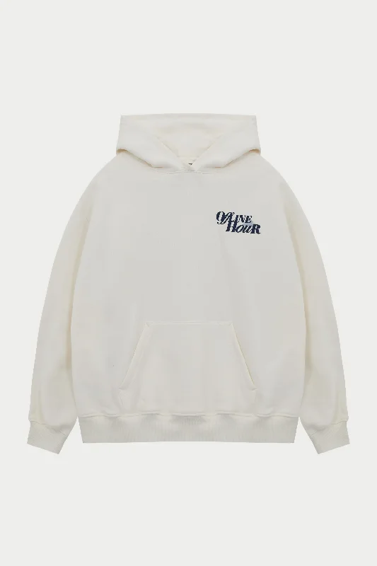 OFFLINE HOUR OVERSIZED HOODIE- OFF WHITE