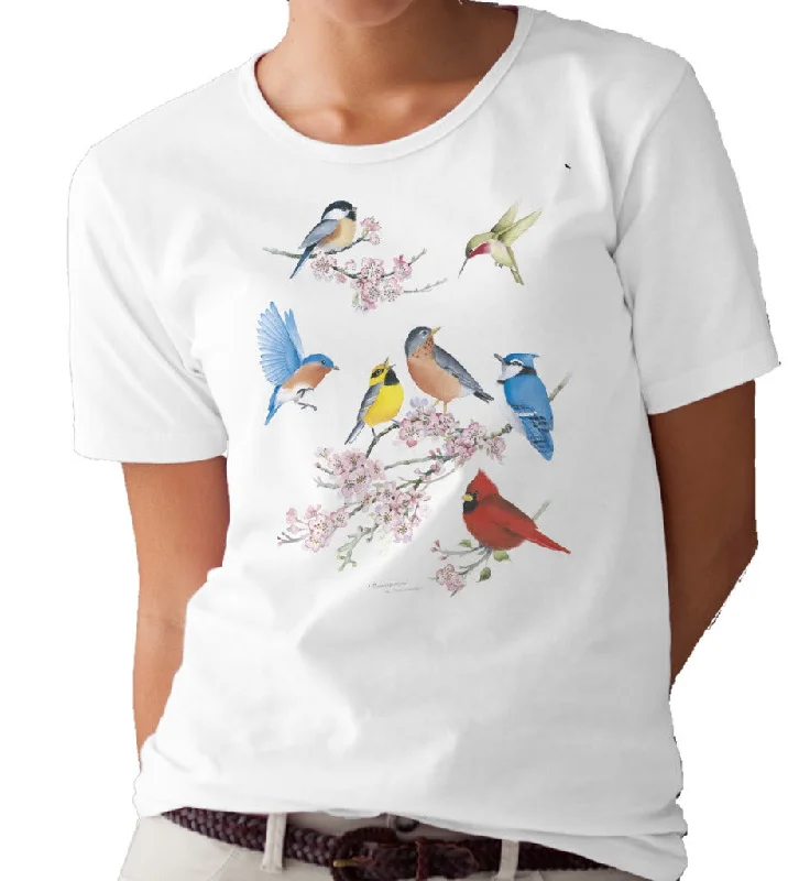 Songbirds and Cherry Blossoms T-shirt/tee by Valerie Pfeiffer