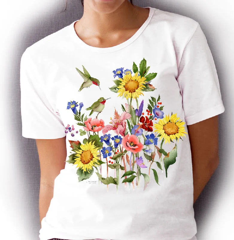 Spring Hummingbirds T-shirt/tee by Valerie Pfeiffer